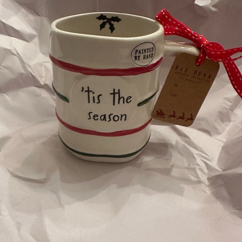 Rae Dunn White and Red 'Tis the Season Mug